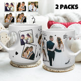 Valentine's Day Love Heart Mug 2 Packs Custom Photo Mugs