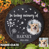 Custom Pet Photo&Name In Loving Memory Of You Memorial Stone Cat or Dog Grave Marker Condolence Gift