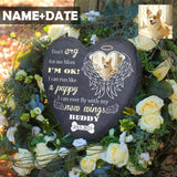 Custom Pet Photo&Name Memorial Stone Cat or Dog Grave Marker Condolence Gift