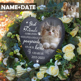 Custom Pet Photo&Name Best Friend Memorial Stone Cat or Dog Grave Marker Condolence Gift