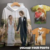 Flash Sale-Custom Photo Unisex T-shirt Hoodie Personalized Photo Tops