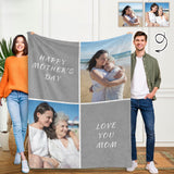 Custom Photo Happy Mother's Day Ultra-Soft Micro Fleece Blanket