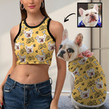 Personalized Women's Tank Top&Pet's Vest Custom Face Dog Paw Tank Top