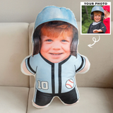 Custom Photo Shaped Pillow Personalized Face&Number Baseball Funny Pillow