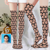 Custom Seamless Face Stockings Women's Socks Personalized Funny Photo Socks Gift