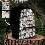 Custom Photo Collage Printed Black Backpack Make Your Own Fun Design Casual Backpack