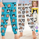 【Flash Sale】Custom Pet Face Bone Kid's Long Pajama Pants Best Gifts for Children