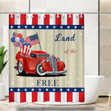 American Flag Car Shower Curtain 66