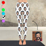 Custom Boyfriend Face Low Rise Leggings Multiple Colors Custom Printed Leggings