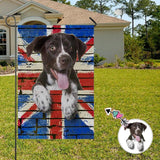 Custom Dog Face British Garden Flag