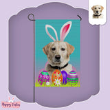 Custom Dog Face Easter Eggs Garden Flag