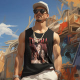 Custom Face 100% Cotton Tank Tops Men's Sleeveless Shirt Print Your Own Text