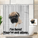 Custom Face Abstract Grid Shower Curtain 66