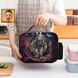 Custom Face Astronaut Detachable Leather Meal Pack