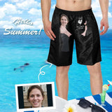 Custom Face Belongs to Me Personalized Photo Men's Elastic Beach Shorts