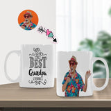 Custom Face Best Grandpa Classical White Mug