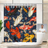 Custom Face Carp Shower Curtain 66