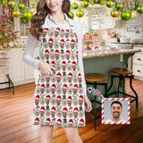 Custom Face Christmas Avocado All Over Print Adjustable Apron