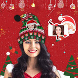 Custom Face Christmas Colorful Stripe Christmas Santa Hat