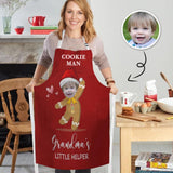 Custom Face Christmas Little Helper All Over Print Adjustable Apron