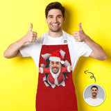 Custom Face Christmas Santa Claus Hole All Over Print Adjustable Apron