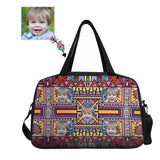 Custom Face Classical Pattern Tote And Cross-body Travel Bag