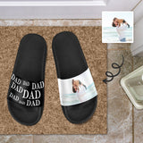 Custom Face Father's Day Slide Sandals For Holiday Gifts