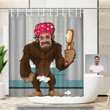 Custom Face Gorilla Shower Curtain 66