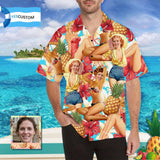 Custom Face Hawaiian Shirt Beautiful Lady Design Your Own Hawaiian Shirt for Boyfriend/Husband Personalized Photo Tropical Aloha Shirt