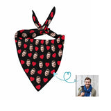 Custom Face  Love Heart Pet Bandana