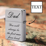 Custom Text Metal Single-Sided Printing Lighter Housing Personalized Lighter Case Father's Day Gift