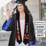 Custom Name Black Graduation Stoles Sash Class of 2024 Graduation Gift