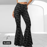 Custom Name Flare Yoga Pants for Women Soft High Waist Bootcut Leggings