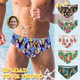 Custom Face Multiple Designs Summer Men's Triangle Swim Briefs Swim Shorts for Swimming Water Sports