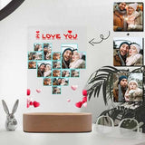 Custom Photo I Love You Clear Acrylic Plaque