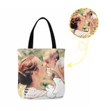 Custom Mom Photo Canvas Tote Bag