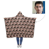 Custom Face Seamless Photo Hooded Blanket