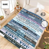 Custom Name Father Ultra-Soft Micro Fleece Blanket