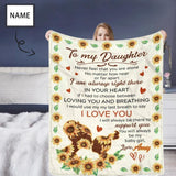 Custom Name Sunflower Ultra-Soft Micro Fleece Blanket