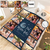 Custom Photo&Name Love You Moon Ultra-Soft Micro Fleece Blanket