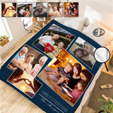 Custom Photo Warm My Family Ultra-Soft Micro Fleece Blanket