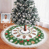 Custom Face Merry Christmas Christmas Tree Skirt With Tassel