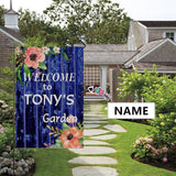 Custom Name Welcome Garden Flag