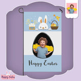 Custom Photo Happy Easter Cute Garden Flag