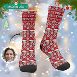 [Made In USA]Custom Face Socks with Photo : Made in USA, Personalized Socks Picture Socks