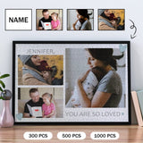 Custom Name & Photo Family Personalized Wooden Picture Jigsaw Puzzle