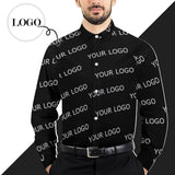 Custom Logo Black Knight Men's Long Sleeve Dress Shirt