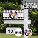 Custom Photo&Name Circle Line Mailbox Cover