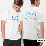 Custom Logo White Men's Classic T-shirt Personalized Men's Round Neck T-shirt