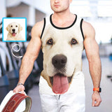 Personalized Face Tank Top Custom Pet Face Tank Men Sleeveless Shirt Men's All Over Print Tank Top